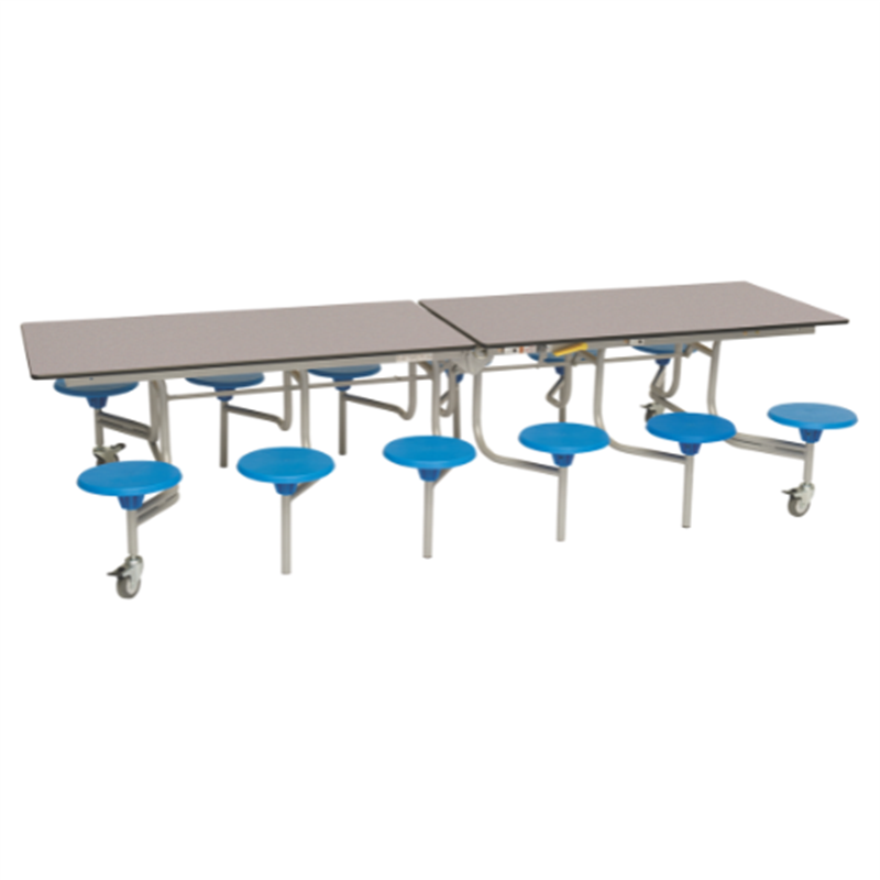 SpaceRight Twelve Seat Rectangular Mobile Folding Dining Table